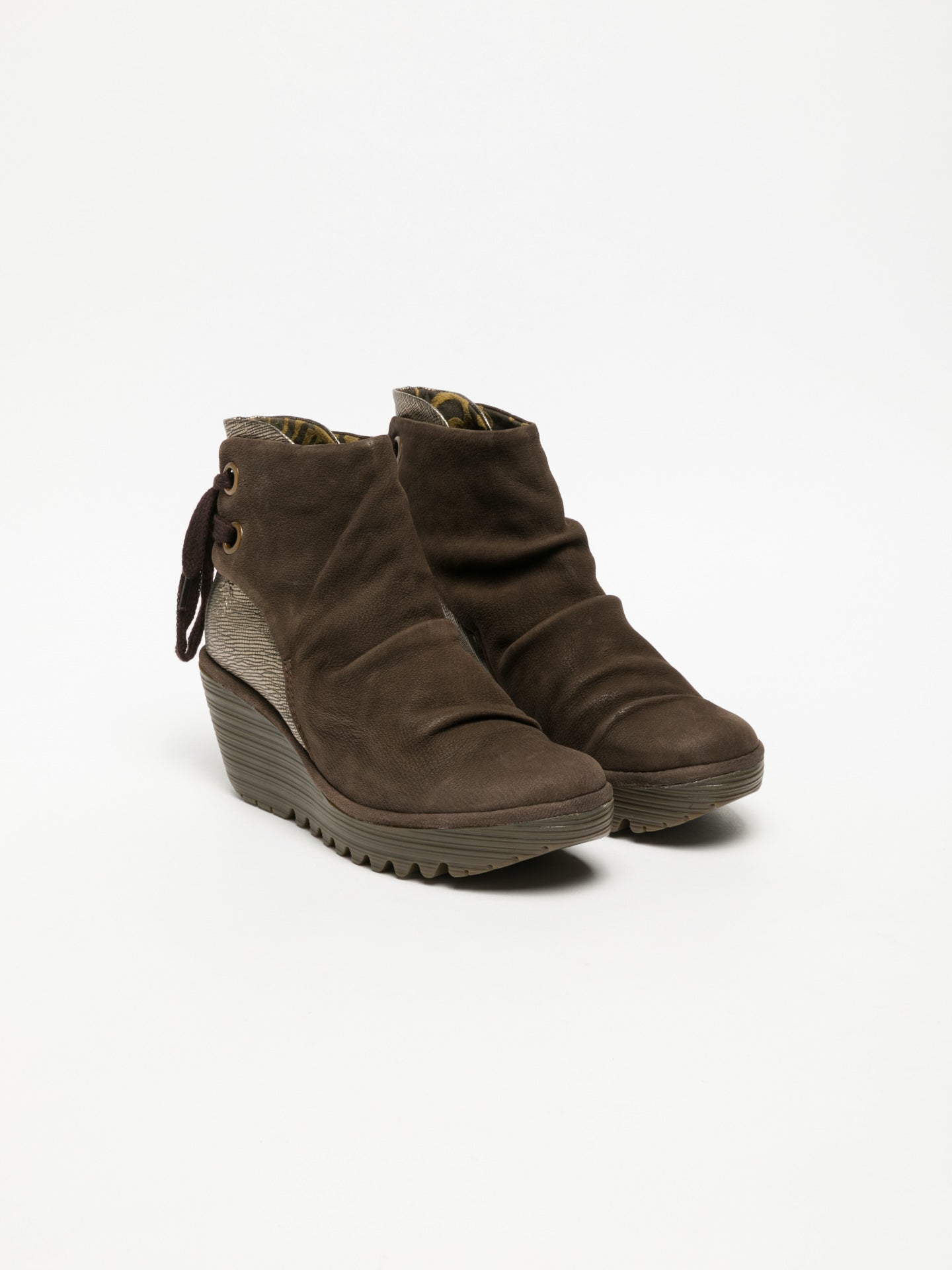 Fly London Botins de Cunha em Bronze